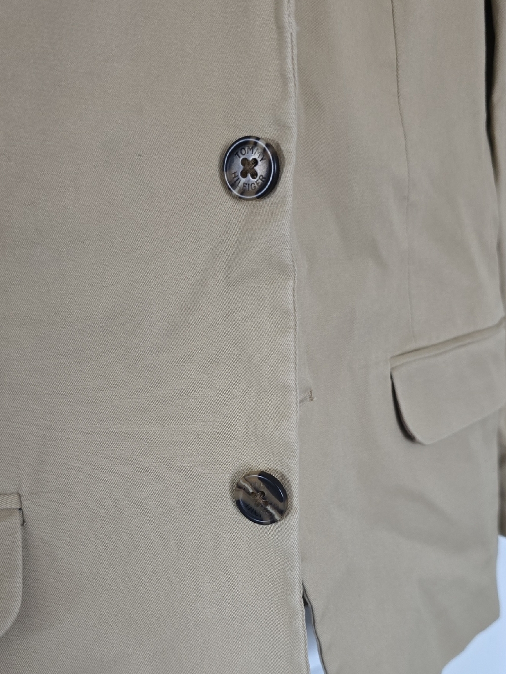 Tommy Hilfiger Boys Khaki Cotton Blazer Jacket Size 12 2 Button Formal - Picture 2 of 9